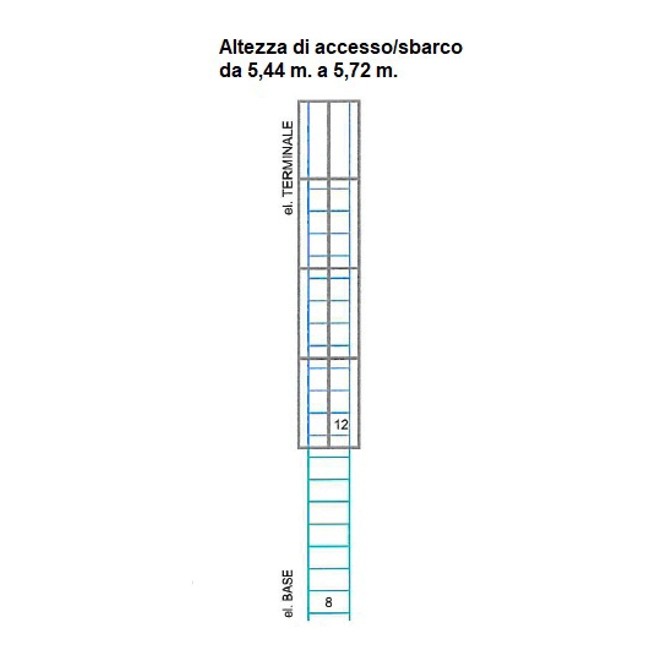 Vendita online Scala a gabbia alla marinara Self System 5,44 m.